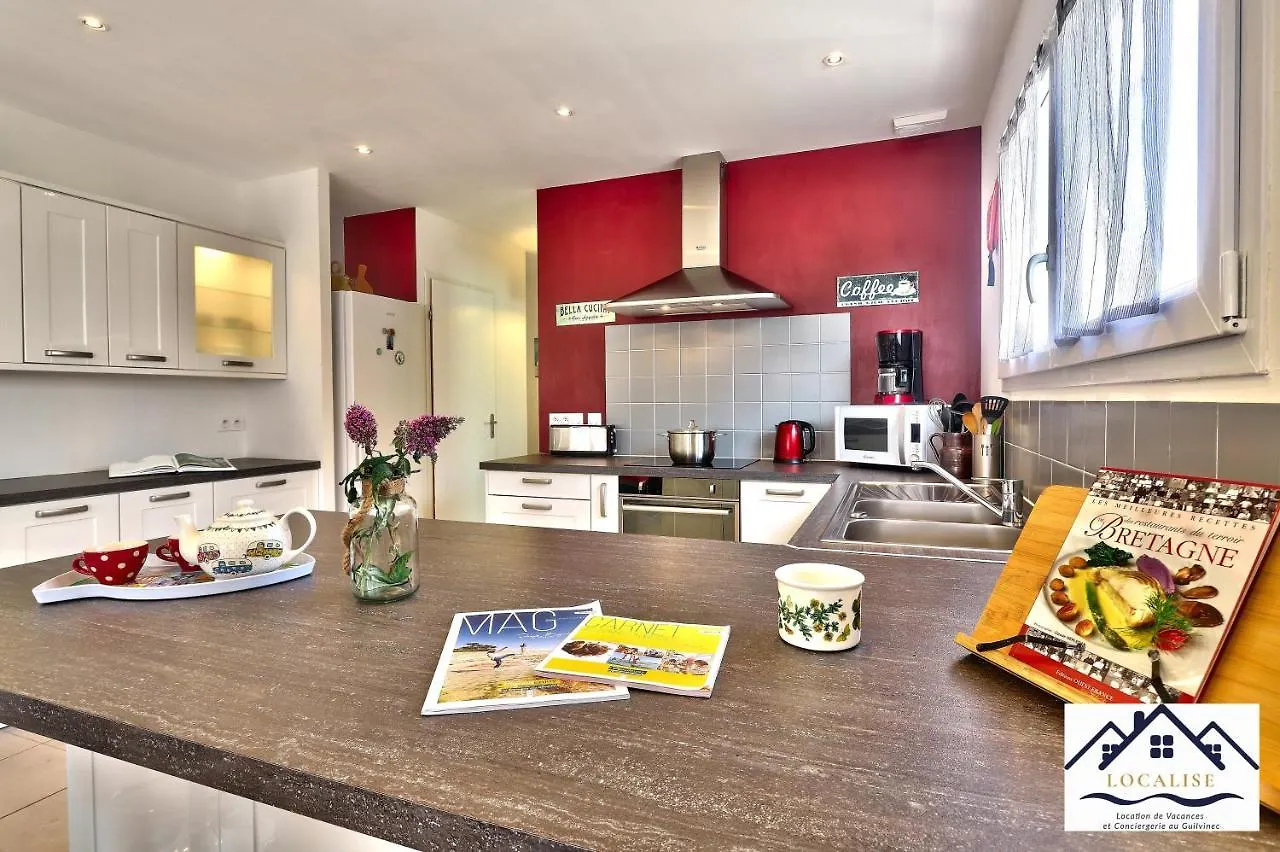 Localise - M8B - Ty Katell-Roz - Maison De Plain-Pied Avec Un Terrain Entierement Clos A Quelques Pas De La Plage Et Du Centre - Wifi Inclus - Draps Inclus - Animaux Bienvenus Tréffiagat Dom wakacyjny