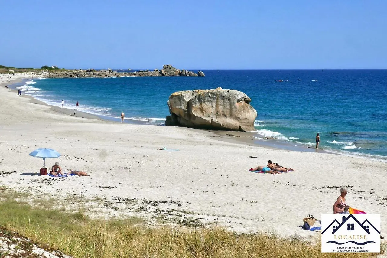 Localise - M8B - Ty Katell-Roz - Maison De Plain-Pied Avec Un Terrain Entierement Clos A Quelques Pas De La Plage Et Du Centre - Wifi Inclus - Draps Inclus - Animaux Bienvenus Tréffiagat