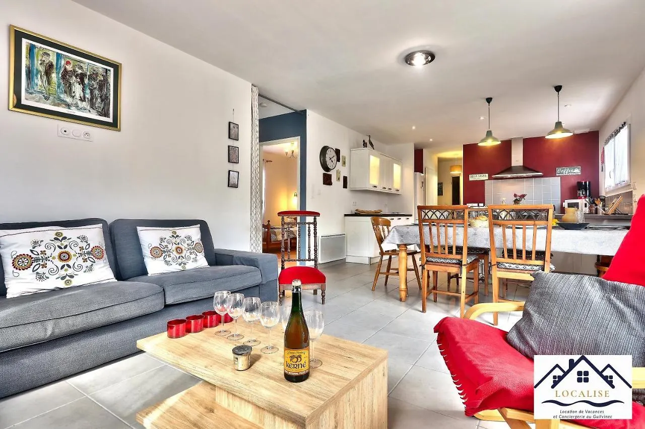 Dom wakacyjny Localise - M8B - Ty Katell-Roz - Maison De Plain-Pied Avec Un Terrain Entierement Clos A Quelques Pas De La Plage Et Du Centre - Wifi Inclus - Draps Inclus - Animaux Bienvenus Tréffiagat Francja