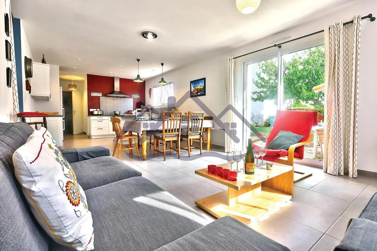 Localise - M8B - Ty Katell-Roz - Maison De Plain-Pied Avec Un Terrain Entierement Clos A Quelques Pas De La Plage Et Du Centre - Wifi Inclus - Draps Inclus - Animaux Bienvenus Tréffiagat Dom wakacyjny