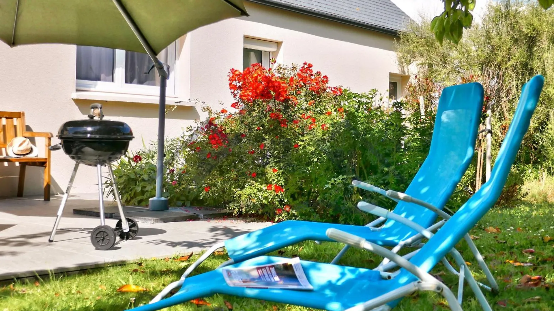 Localise - M8B - Ty Katell-Roz - Maison De Plain-Pied Avec Un Terrain Entierement Clos A Quelques Pas De La Plage Et Du Centre - Wifi Inclus - Draps Inclus - Animaux Bienvenus Tréffiagat